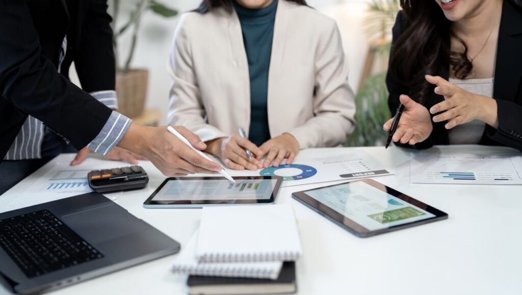 Investment management business development team tracking LP prospect pipeline stages, RFP status, and due diligence activity in SatuitCRM during an active capital raise