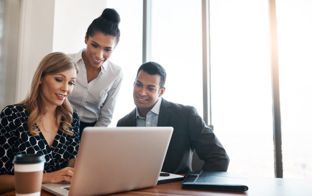 Relationship manager reviewing a next-best-action recommendation for an investor relationship
