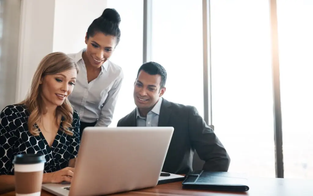 Relationship manager reviewing a next-best-action recommendation for an investor relationship